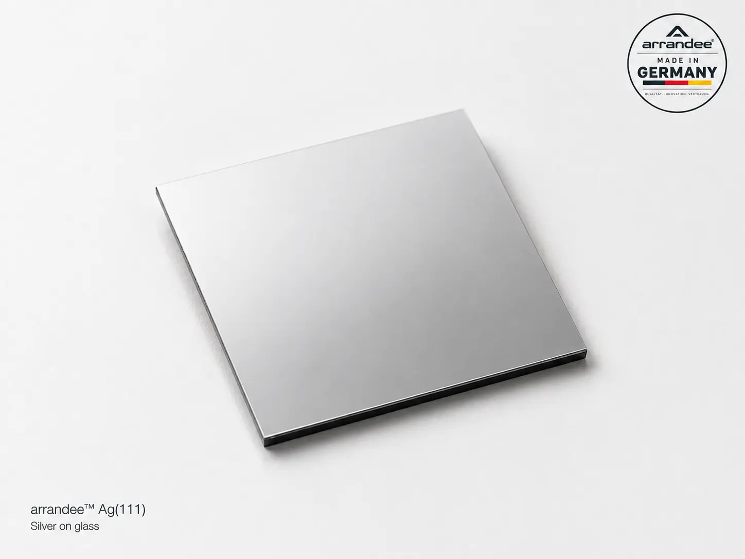 arrandee silver-coated substrate on borosilicate glass